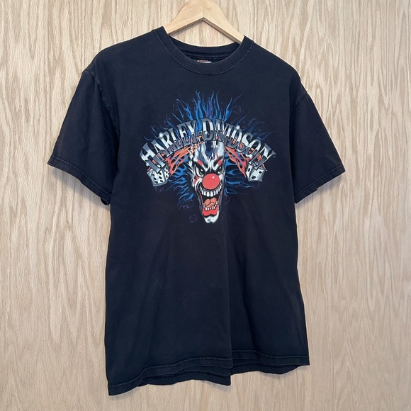 Harley Davidson Rooster’s Sioux City, Iowa Evil Clown T-Shirt - Picture 4 of 10